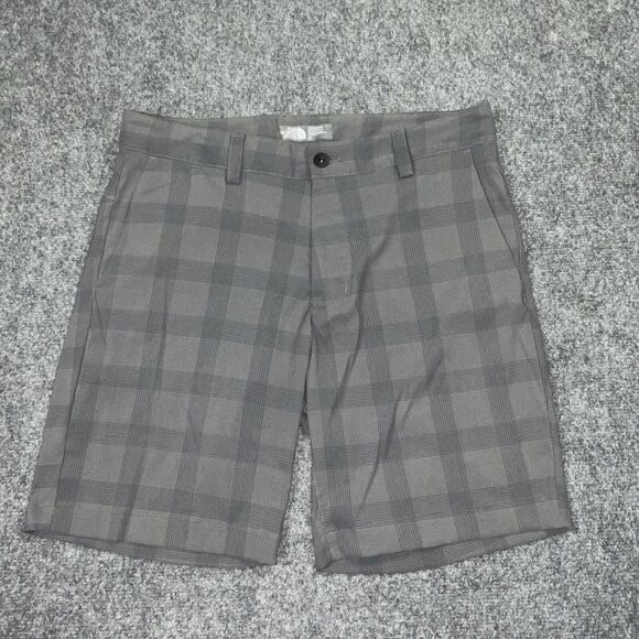 The North Face Shorts Mens Size 32 Gray Check Performance Golf Casual Outdoors - Picture 1 of 9